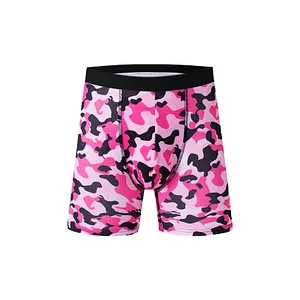 Long men's summer camouflage boxer briefs