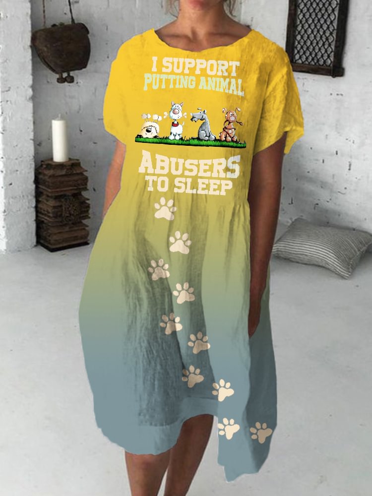 I Support Putting Animal Abusers To Sleep Midi Dress