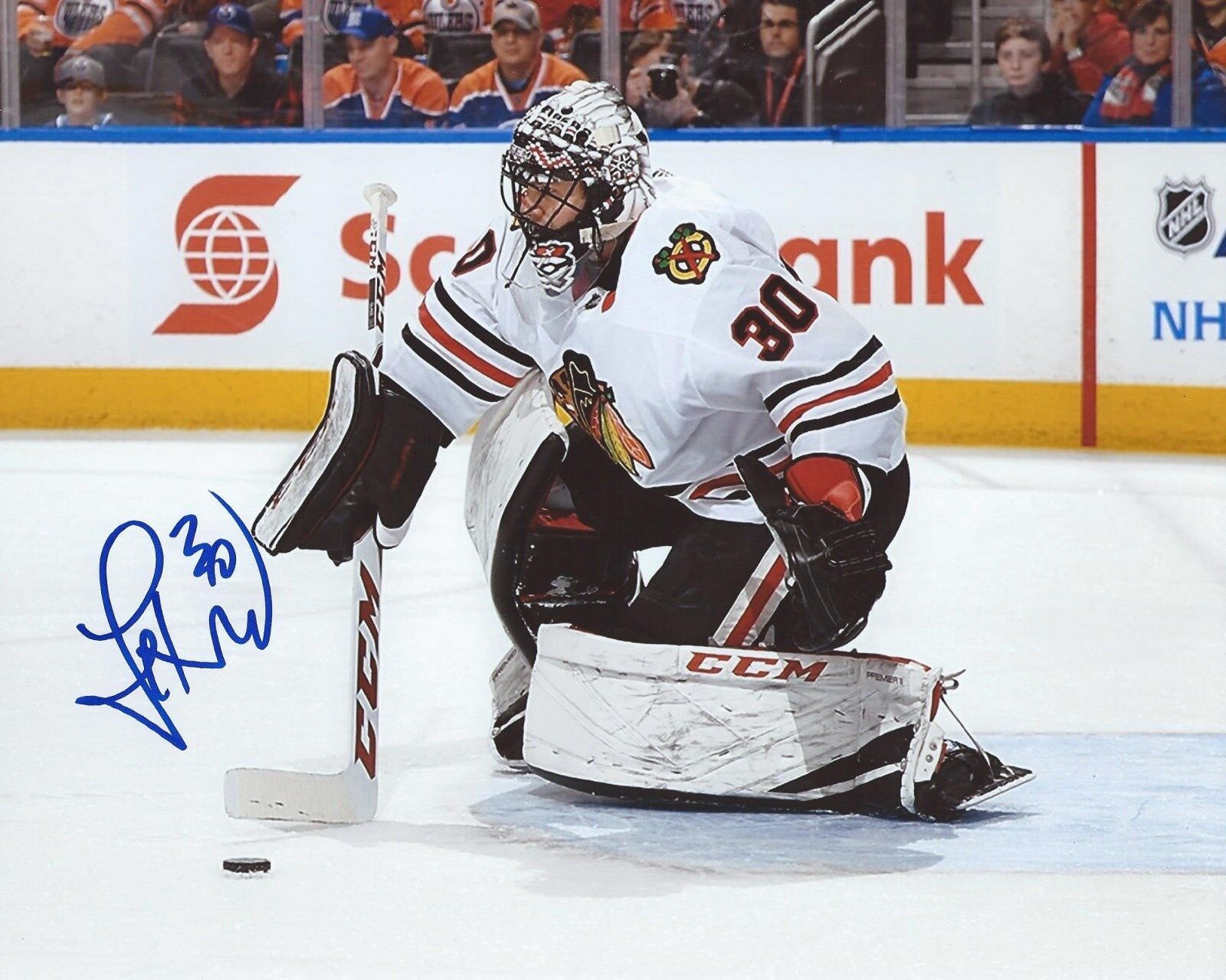 Jeff Glass Signed 8x10 Photo Poster painting Chicago Blackhawks Autographed COA B