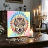 DIY Pearl Painting Wolf for Home Wall Decor with Frame(25x25cm)