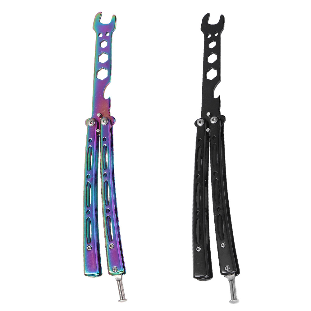 

Butterfly Training Knife Comb Stainless Wrench Bottle Opener Practice Tool, Colour, 501 Original