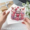 6Pcs Diamond Painting Bear Greeting Cards Congratulations Cards & Gifts