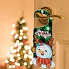 DIY Christmas Snowman Wooden Diamond Painting Door Handle Hanging Sign Pendant