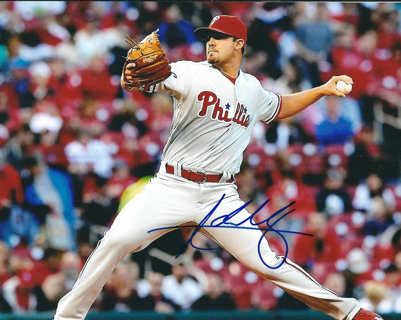 Signed 8x10 ADAM MORGAN Philadelphia Phillies Autographed Photo Poster painting - COA