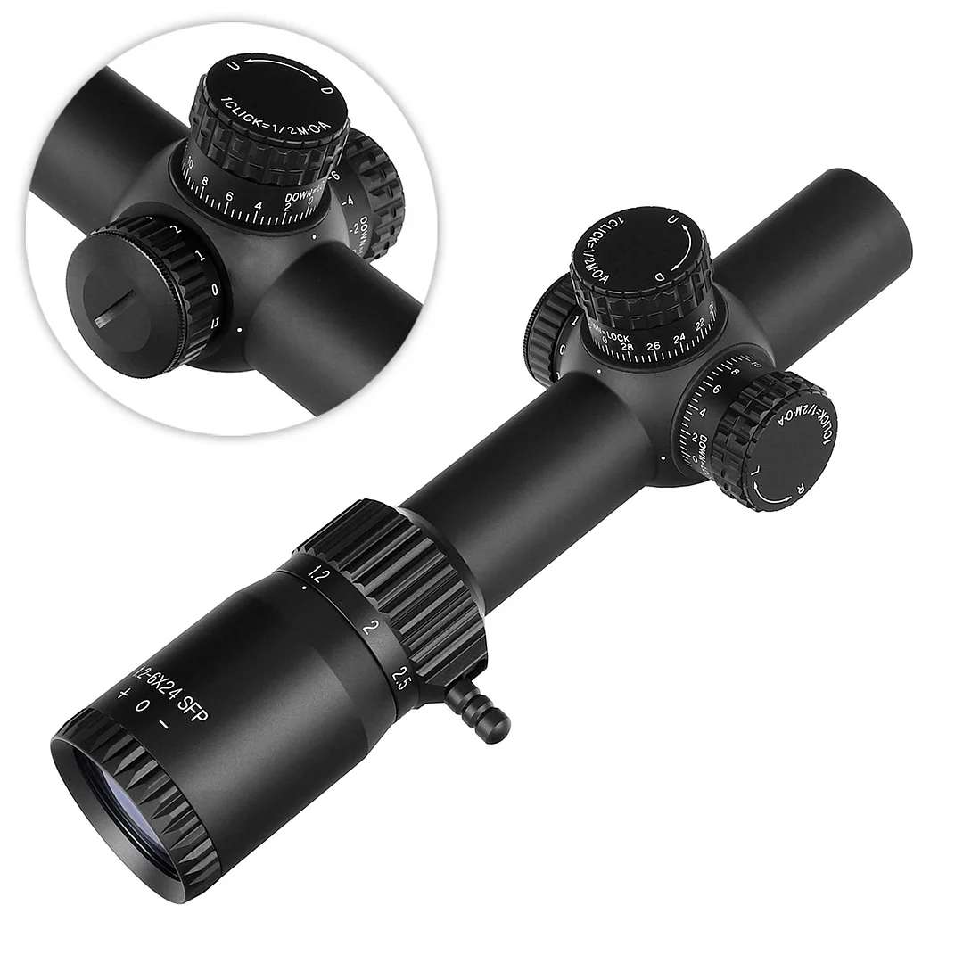 ohhunt® 1.2-6X24 IR 30MM SFP Red Illuminator LPVO Scope