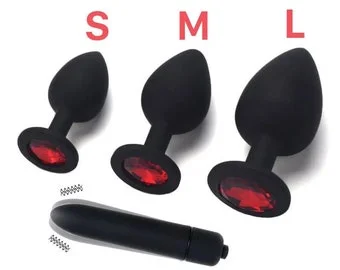 pornhint Pornhint 3 Adult Silicone Anal Plug + Bullet Vibrator |  Dildo Bullet Vibrator | Dildo Butt Plug | Anal Masturbator | Sex Toys For Adults