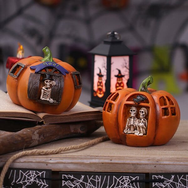 Halloween Skull Pumpkin Lantern