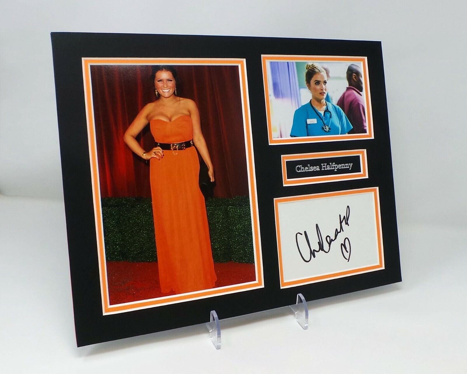 Chelsea HALFPENNY Signed Mounted Photo Poster painting Display AFTAL Alicia In Casualty