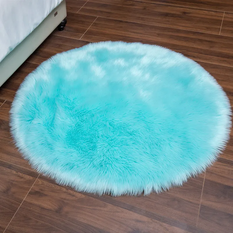 Faux Fur Round Area Rug