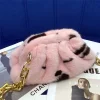 Fashion Elegant Clutch Bag Real Mink Fur Bags New 2024 Hot Selling Chain Dinner Bag Lady Handbag Designer Luxury Clutch Bag