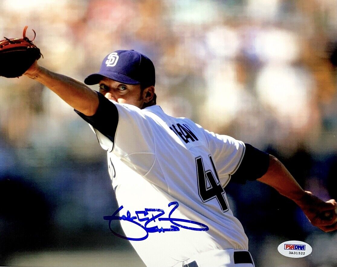 Jake Peavy Signed Baseball 8x10 Photo Poster painting PSA 3A31522 San Diego Padres