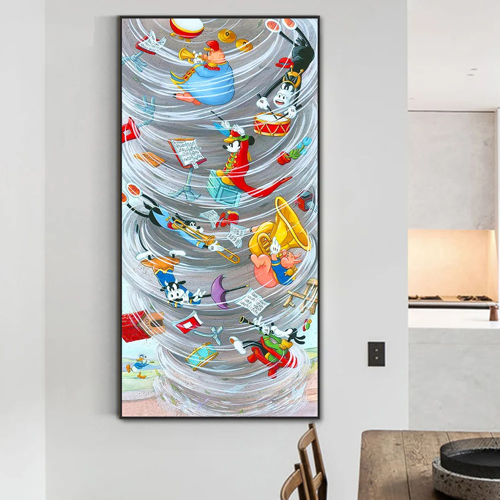Full Round Diamond Painting 40*80cm - Mickey Mouse Storm