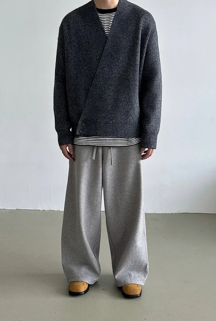 Men's Knit Cardigan Sweater Oversized and Cozy
