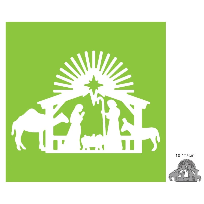 Metal Cutting Dies Cut Die Mold Nativity Ornament Decoration Scrapbooking Dies Craft Album Knife Mould Blade Punch Stencils Dies