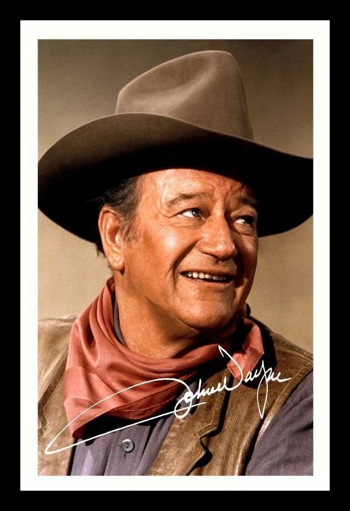 John Wayne Autograph Signed & Framed Photo Poster painting 2