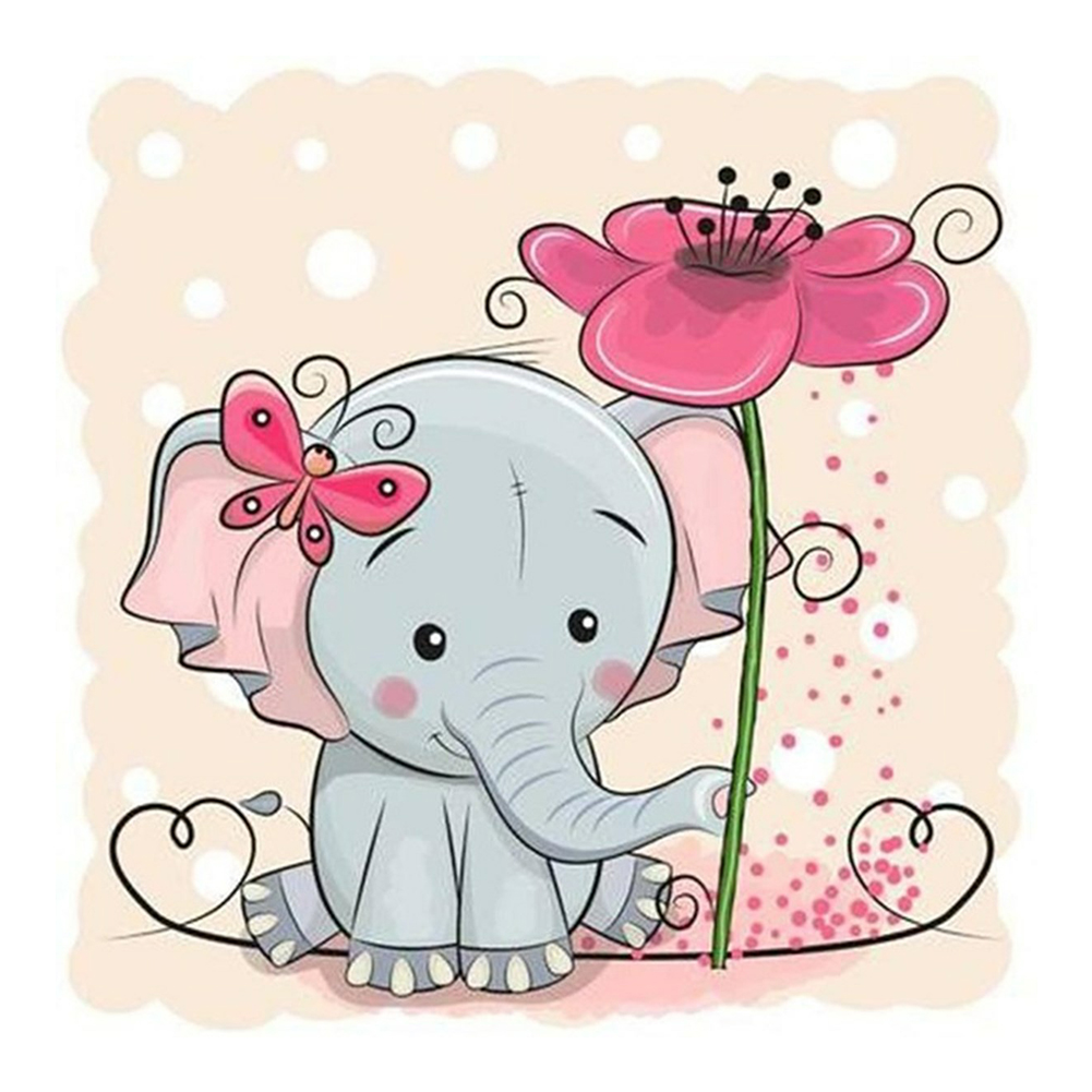 

Elephant - 11CT Stamped Cross Stitch - 50*50CM, 501 Original