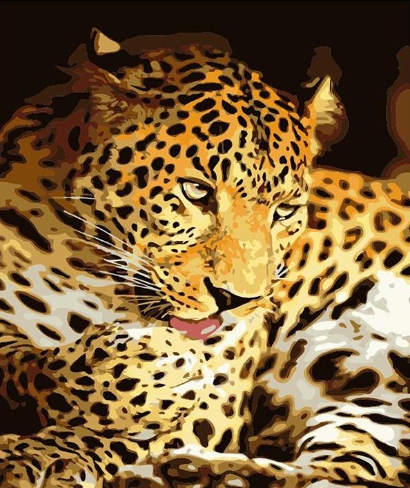 

Resting Leopard – Paint By Numbers - 40*50CM, 501 Original