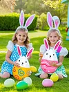 6 Pcs Easter Inflatable Outdoor Decorations PVC Colored Giant Egg Ornaments Blow Up Easter Egg Yard Decorations for Lawn/Garden/Porch/Courtyard