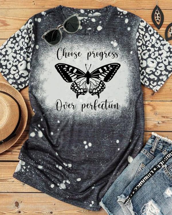 Choose progress over perfection T-shirt socialshop