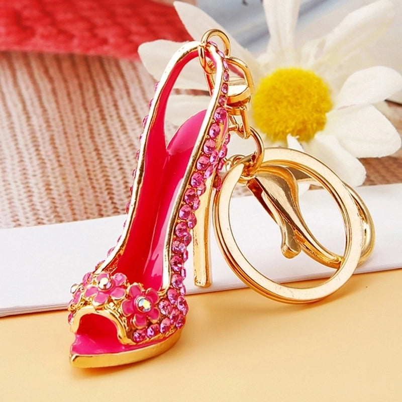Elegant Korean Style Bag Metal Inlay Rhinestones Women’s Bag Pendant Keychain