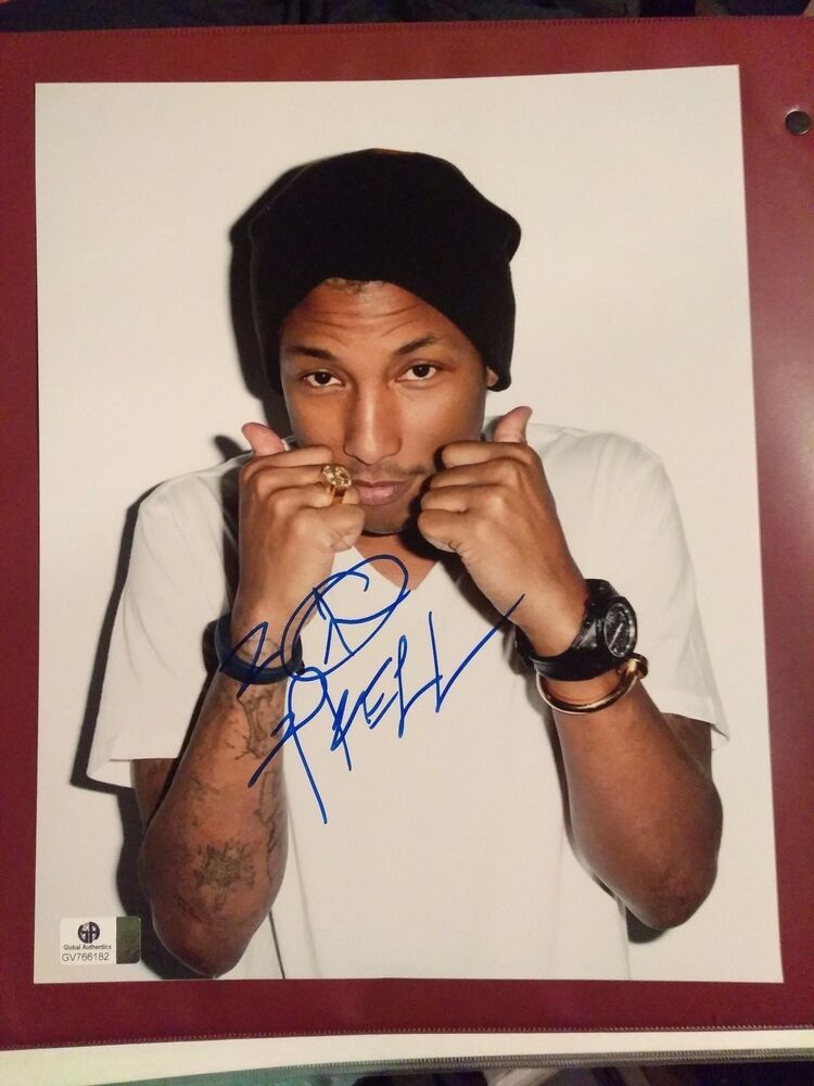 Pharrell Williams signed 8x10 GAI