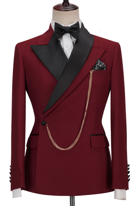 Dresseswow Modern Red Prince Prom Suits With Peaked Lapel For Sale