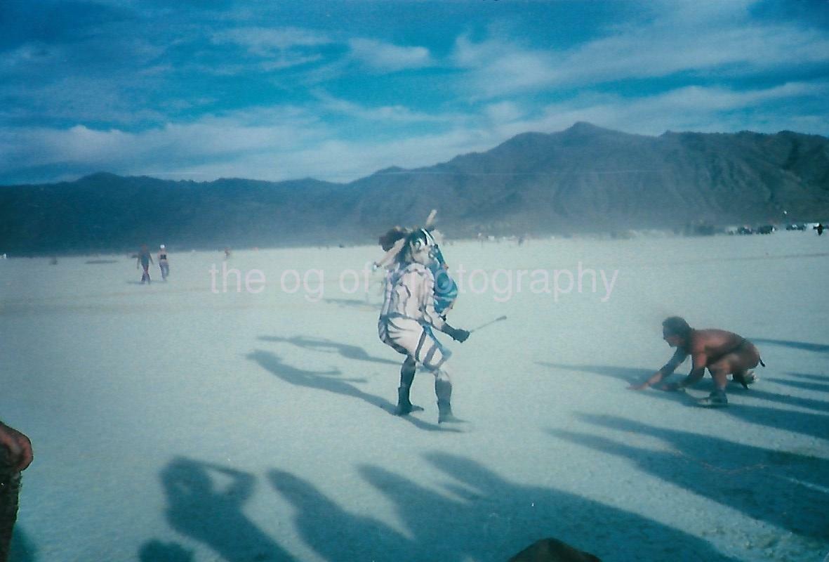 FOUND Photo Poster painting Color AS SEEN AT BURNING MAN Original Snapshot VINTAGE 21 50 ZZ