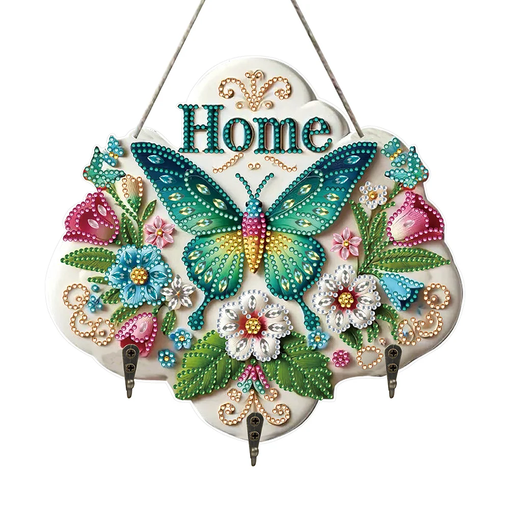 DIY Butterfly Diamond Art Hanging Hooks Diamond Painting Art Hooks Home Decor