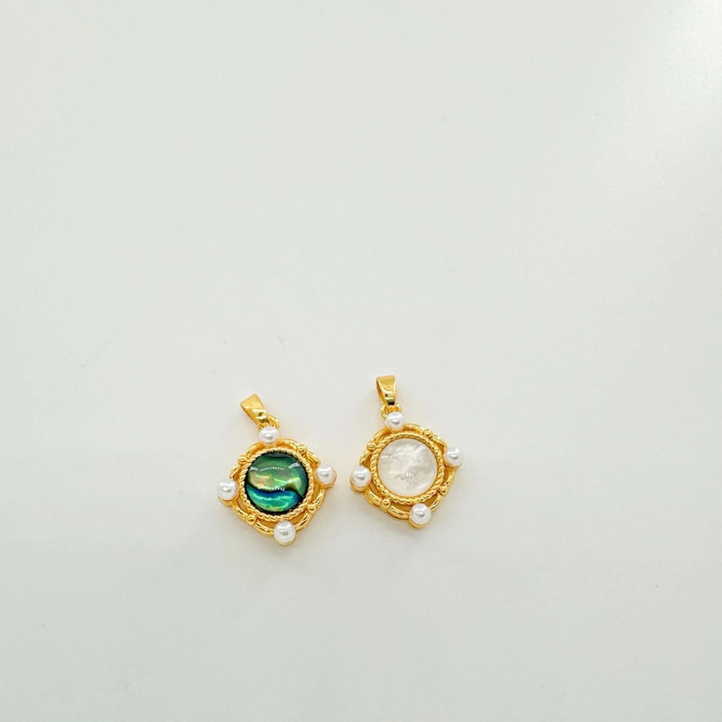 1 Piece Copper Pearl Color Block Jewelry Accessories Pendant