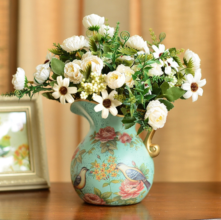 Ceramic Small Vase Ornament Living Room Flower Arrangement Decoration