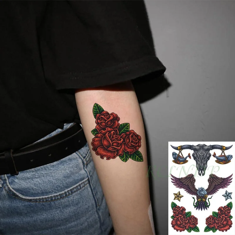 Waterproof Temporary Tattoo Sticker sexy on body back big crown tatto stickers flash tatoo fake tattoos for women men