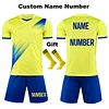 2023 Kids Football Uniforms Boys Girl Soccer Sports Uniform Custom Boys Football Jersey tracksuit children's football suit Socks