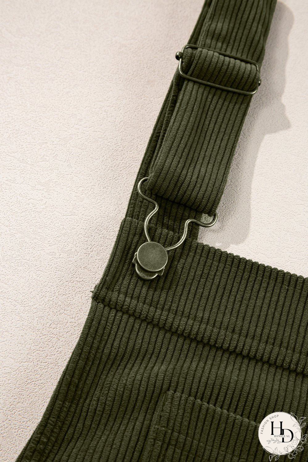 Women's Olive Green Corduroy Mini Dress