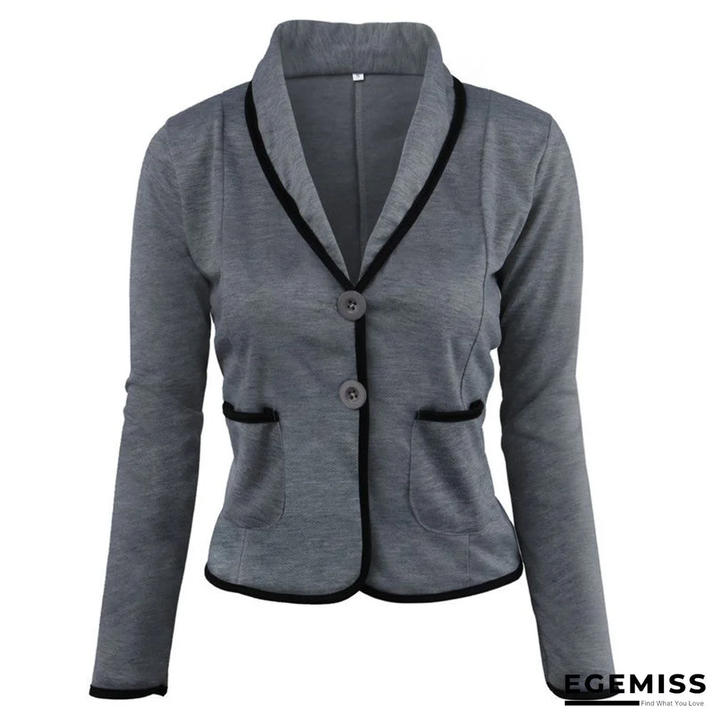 Casual Solid Color Joker Show Thin Suit Temperament Coat Female | EGEMISS
