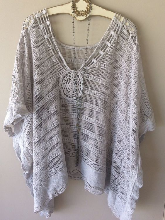 Cotton Linen Lace Retro Casual Pattern Women Top