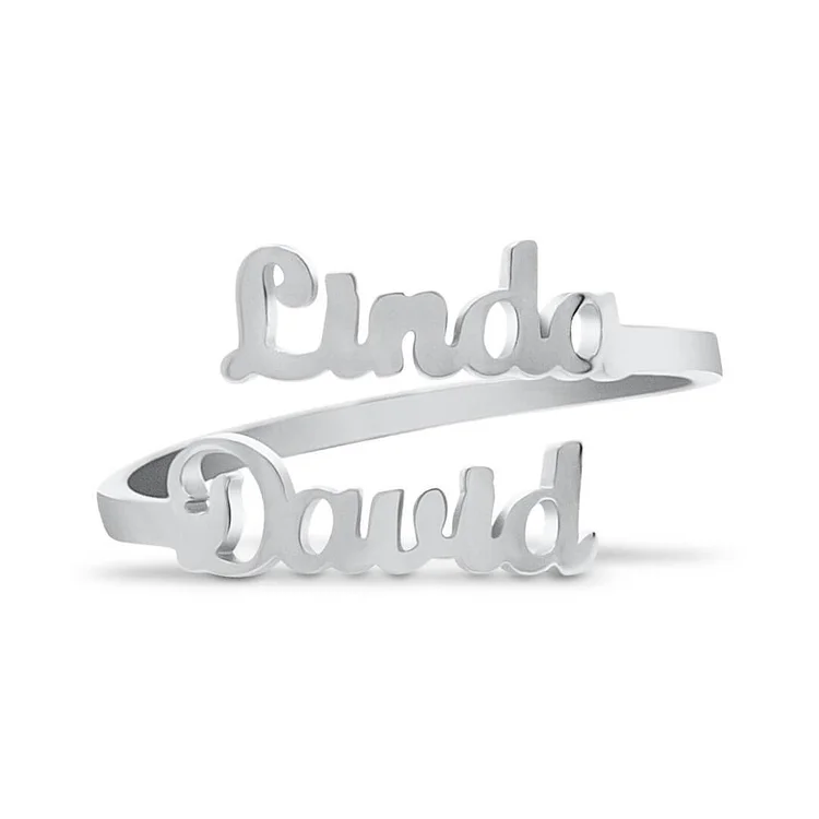 Lalren™ Personalized Double Name Ring