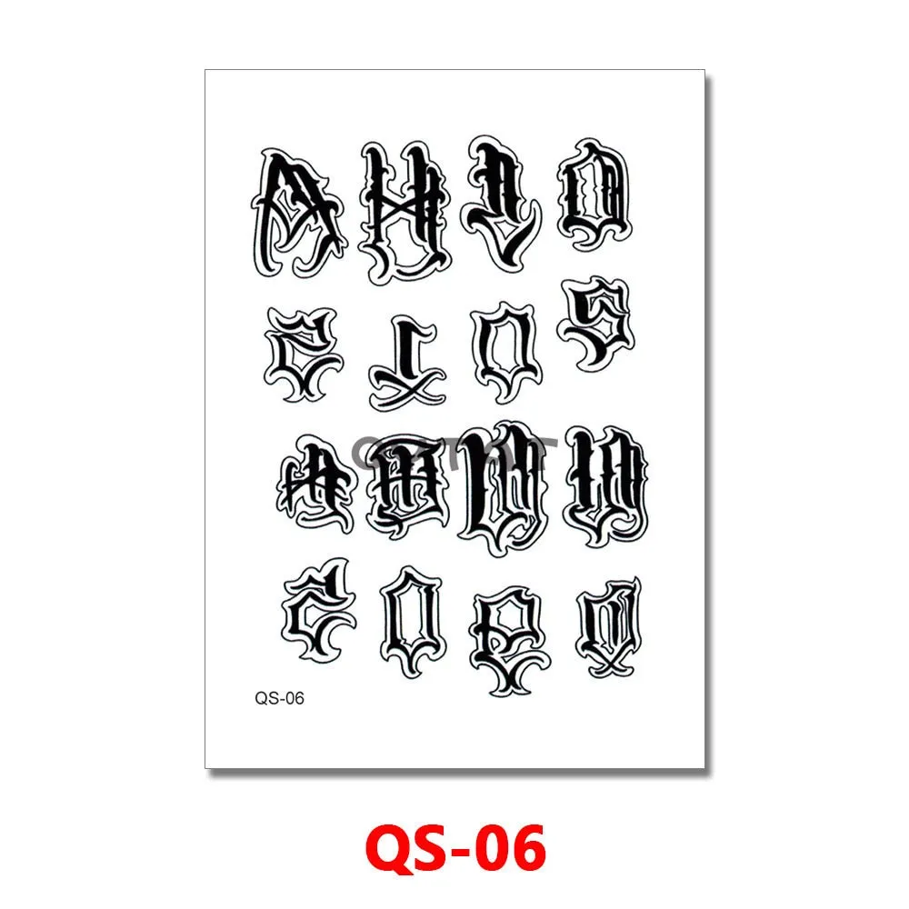 Waterproof Temporary Tattoo Femme Sticker Folower Rose Letter Fake Tatto Hand Back Tatoo Stickers Women Men Body Art Ogreish