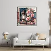 Pink Flowers And Lights-11CT Stamped Cross Stitch 45*45cm/17.72*17.72in tapestrymarket