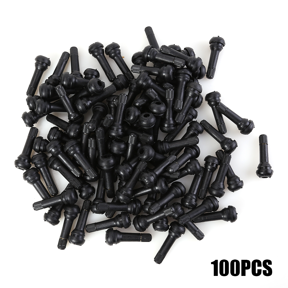 

100pcs TR-414 Snap In Rubber Valve Stems TR414 Tyre Tire Valves with Caps, 501 Original