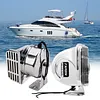 12V Stainless Steel Ships Horn with Base Bracket Marine Snail Electric Horns Waterproof Super Loud Car Horns for Speedboat Sailboats Yachts Car
