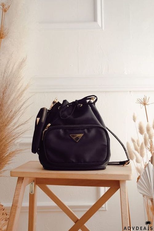Nylon Adjustable Strap Bucket Bag