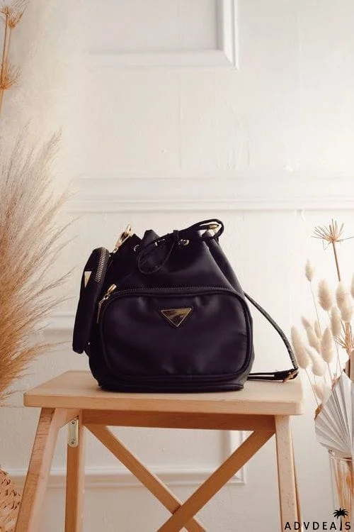 Nylon Adjustable Strap Bucket Bag