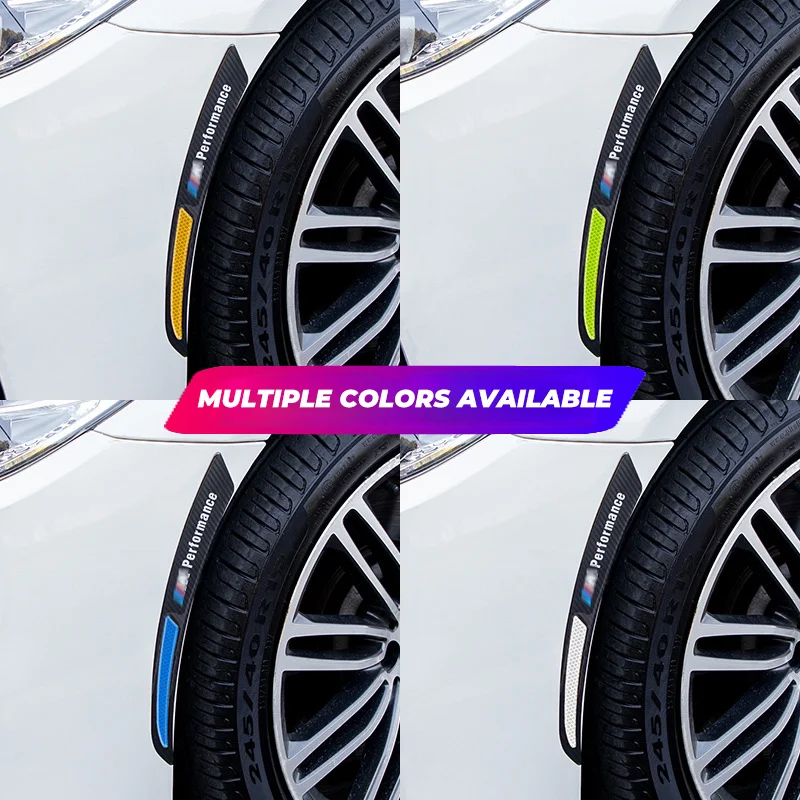 Car wheel eyebrow carbon fiber reflective warning sticker