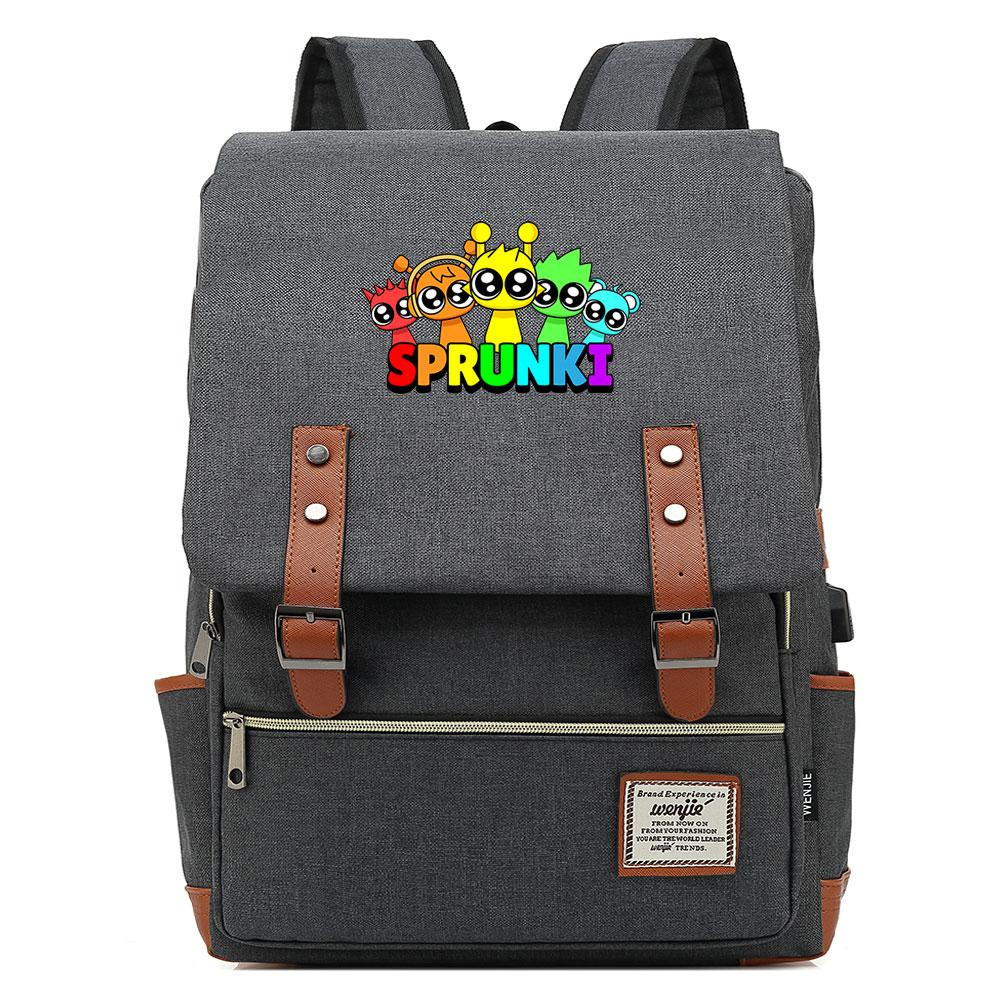 Mayoulove Sprunki Backpack Lightweight Design with Multiple Pockets for School and Outdoor Activities-Mayoulove