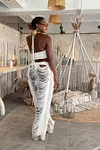 Ripped Fringed Casual Trousers Set