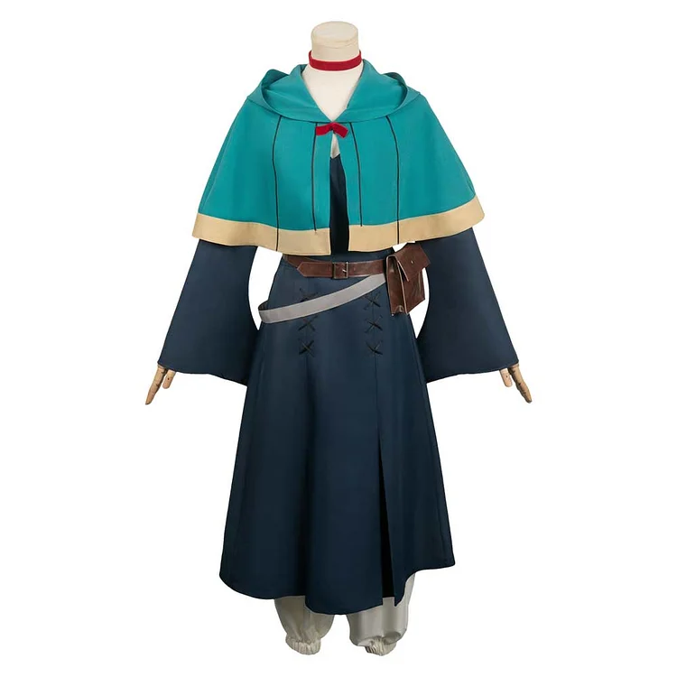 Anime Delicious In Dungeon 2024 Dungeon Meshi Marcille Donato Blue Cape  Set Outfits Cosplay Costume
