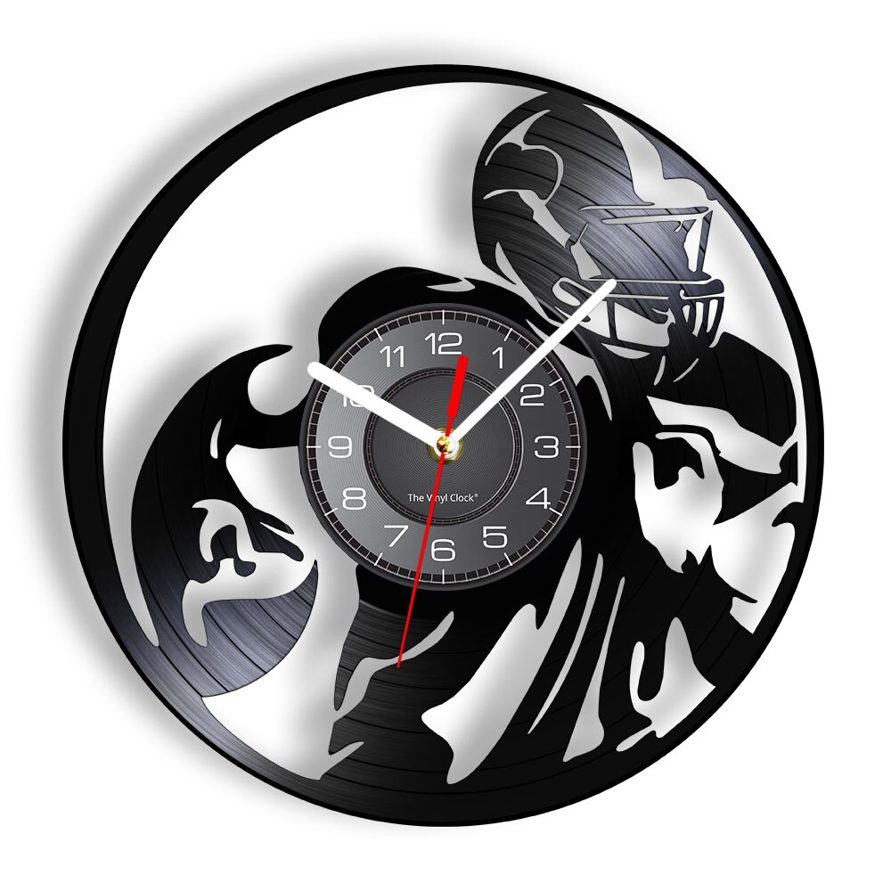 

American Football Player - Vinyl Record Wall Clock - Without LED, 501 Original