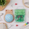 Cute Cat Pin Cushion Kit with 80 Craft Positioning Pins Needle Holders Wooden Base Adorable Pincushion for Quilting Needlepoint DIY Projects