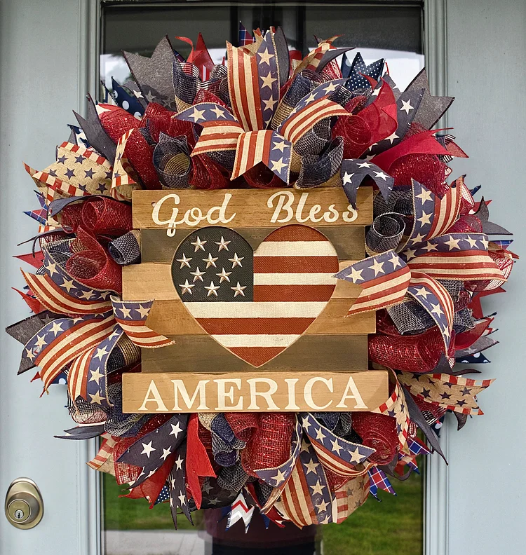 🌟🔥2023 NEW Rustic Patriotic Door Wreath