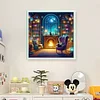 Study Room At Night-11CT Stamped Cross Stitch 45*45cm/17.72*17.72in